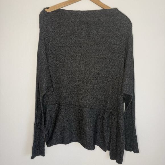 Free People Tops - Free People We The Free Londontown Thermal Top Gray S Oversized Asymmetrical